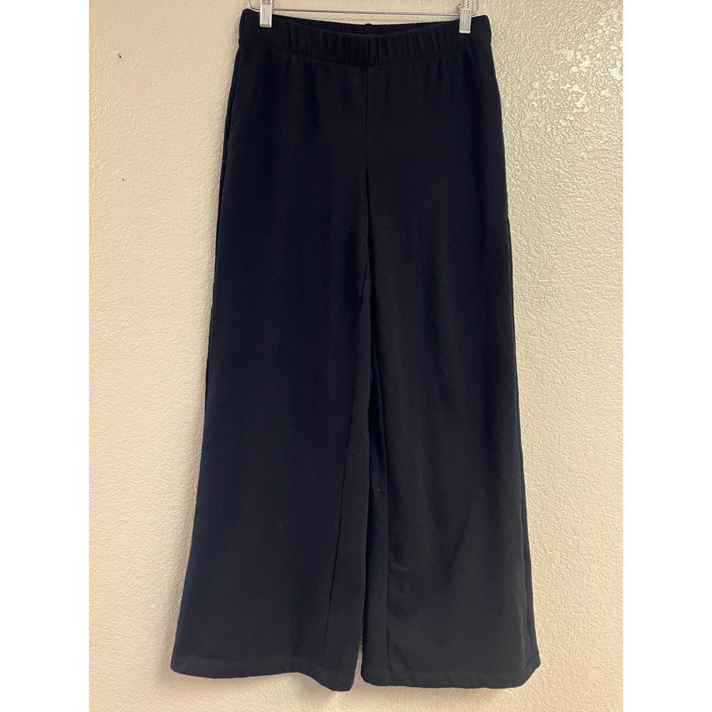 Old Navy Womens Black Wide Leg Lounge Pants High Rise Knit Size M